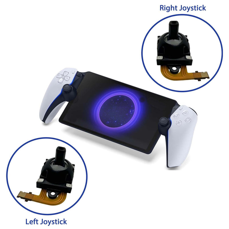 GaneTronic Joystick Replacement for Playstation Portal, Analog Thumb Stick Repair Accessories Kits Replacement Part with Thumbsticks Repair Screwdriver Kit for PS5 Portal-Right and Left