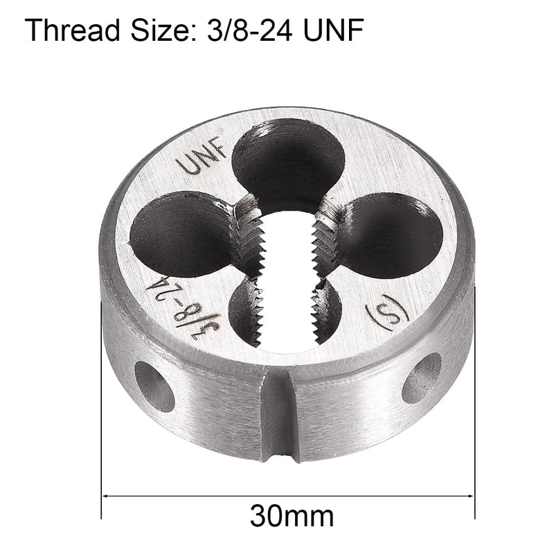 sourcing map 3/8-24 UNF Round Die Machine Thread Die 1.2" OD Tool Steel