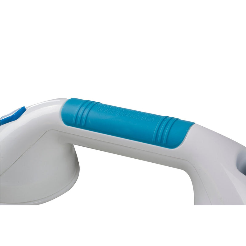 PCP Suction Grip Bathtub and Shower Handle with Color Lock Indicators, White, 12 Inch 12 Inch (Pack of 1)