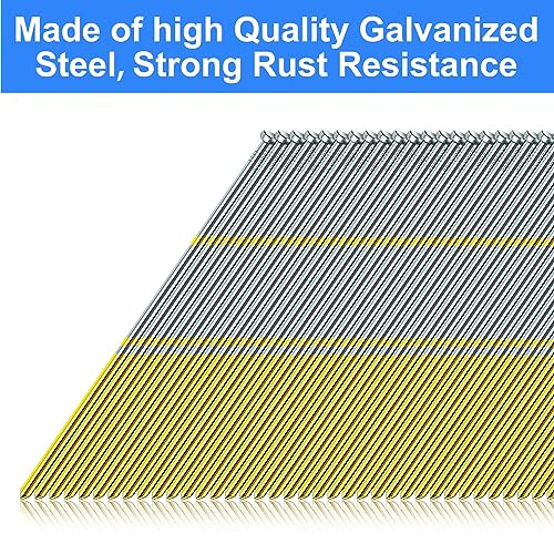 15 Gauge 34-Degree Angled Galvanized Finish Nails, 1200-Pack Assembly 1200