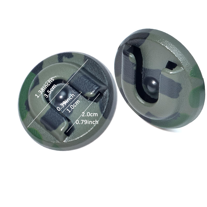 HYS Universal Mobile Radio Microphone Mic Hanger Holder Mount with Adhesive, Mic Hang Up Clip for CB/Ham Radio/Marine Microphones with Round Knob (Green) Green