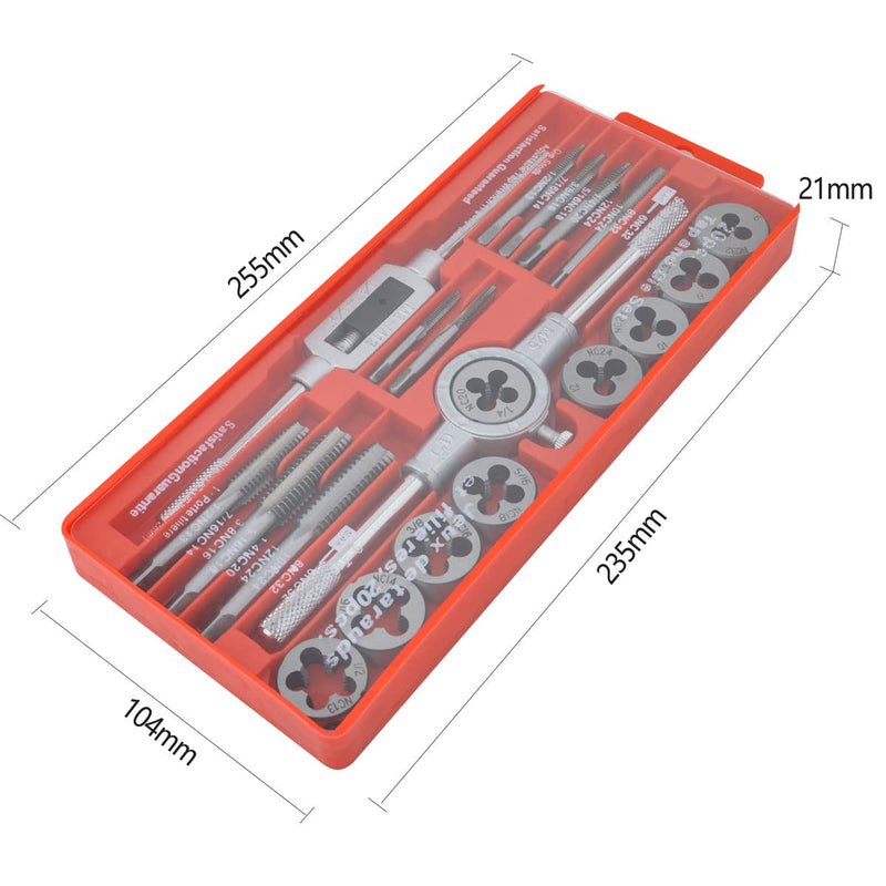 Gunpla 20-piece high-quality alloy steel tap and drill set Inch | 6NC32-1/2"NC-13