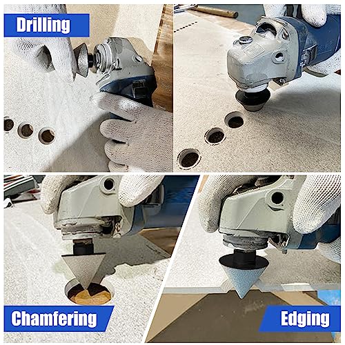 9Pcs Diamond Core Drill Bits Set 5/8"-11 Thread, Porcelain Ceramic Tile Marble Brick Vacuum Brazed Hole Saw Kit (20/35/50/75/100mm Bits+50mm Beveling Chamfer Bit+SDS Shank+Hex Shank) 9