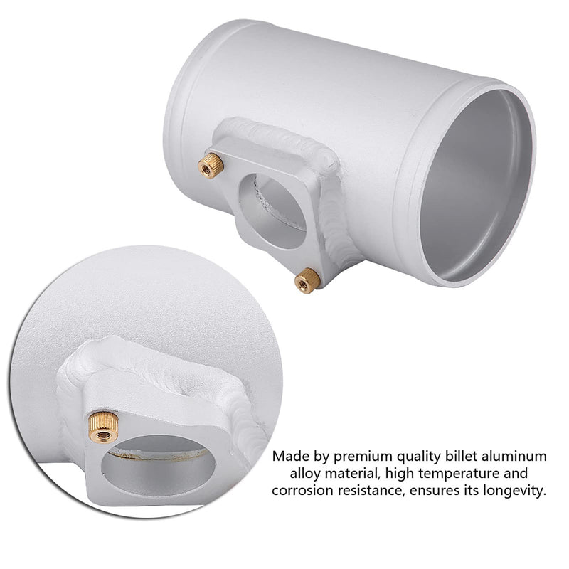 Air Flow Sensor Adapter Aluminium Alloy Car Air Flow Inlet Meter Base Silver Air Intake Meter Holder 63 70 76 83 mm (Outer Diameter 63 mm), Fuel System
