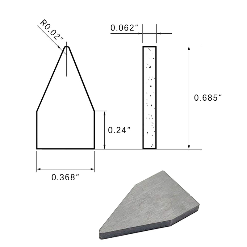 Carbide Knife Sharpener Blades, 10 Pieces Reversible Replacement Blades, for Industrial and DIYers by LU&MN LMCB4.6