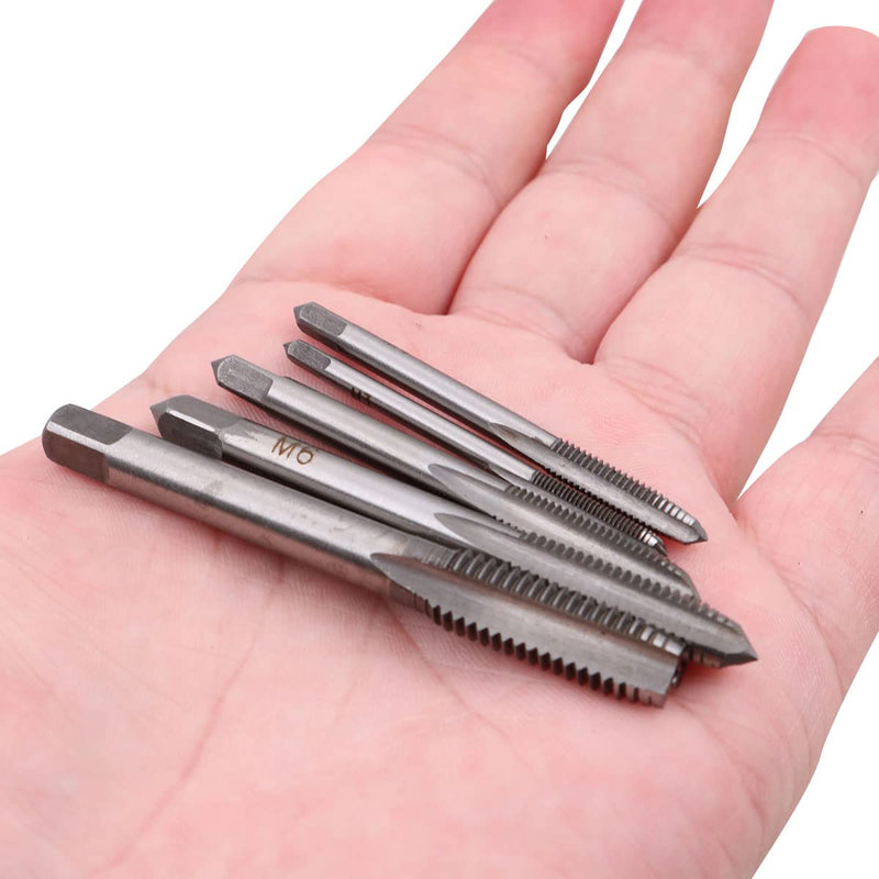 ZONADAH 5 Piece Set Thread Metric Machine Thread Tap Set Size M3 M4 M5 M6 M8 Thread Cutting Tool