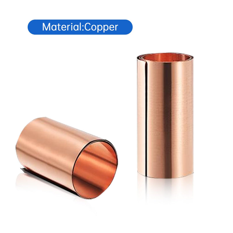 Copper Sheet Roll, 1000x200x0.5mm Copper Flashing Roll, 25 Gauge Thick Pure Copper Plate & Strip for Roofing, DIY Projects, House Repair, Crafts and Metal Working 1000mm x 200mm x 0.5mm 1