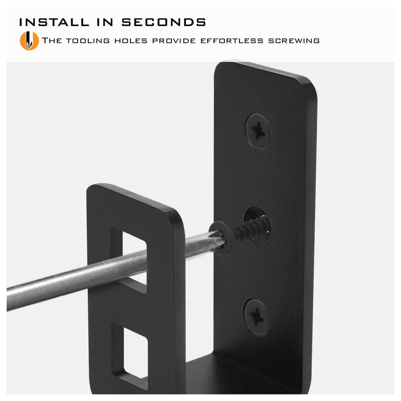 Door Barricade Brackets Open Bar Holder Heavy Duty Reinforcement Door Lock fits 2x4 Boards (4 Pack) 4 Pack