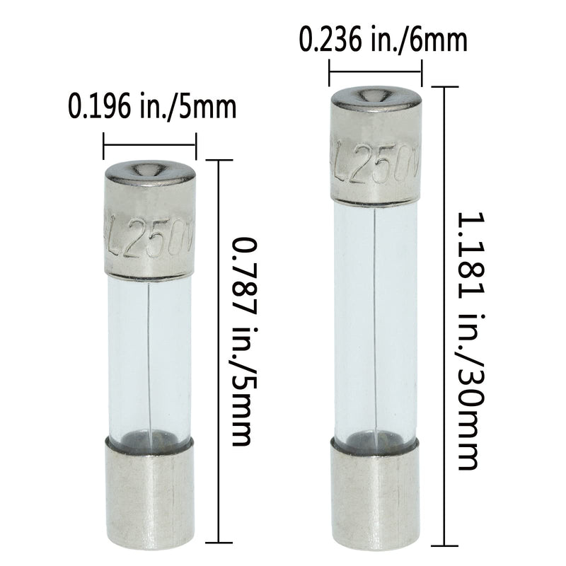 Aukenien 24 values 400 pieces of glass safety set 5x20 mm 0.25a 0.5a 1a 1.6a 2.5a 3a 3.15a 5a 6.3a 8a 12a 15a 250v 6.3x32 6x30 mm 0.5a 3a 5a 10A 15A 20A glass fuses assortment