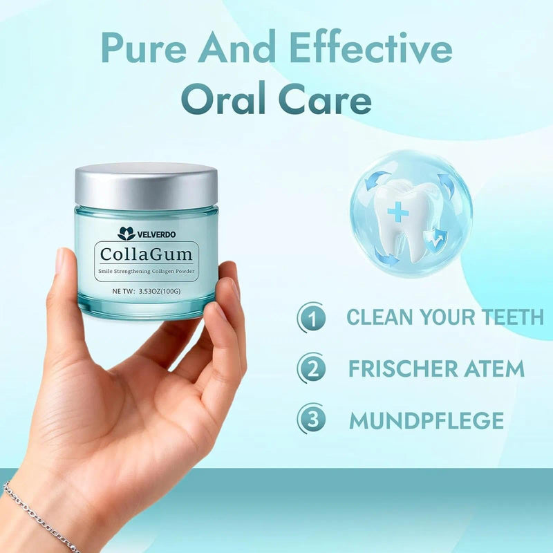 Velverdo Hydroxyapatite Tooth Powder with Collagen, Enamel Strengthening Toothpaste Powder for Teeth and Gums, Natural Oral Care(1pc) 1pc