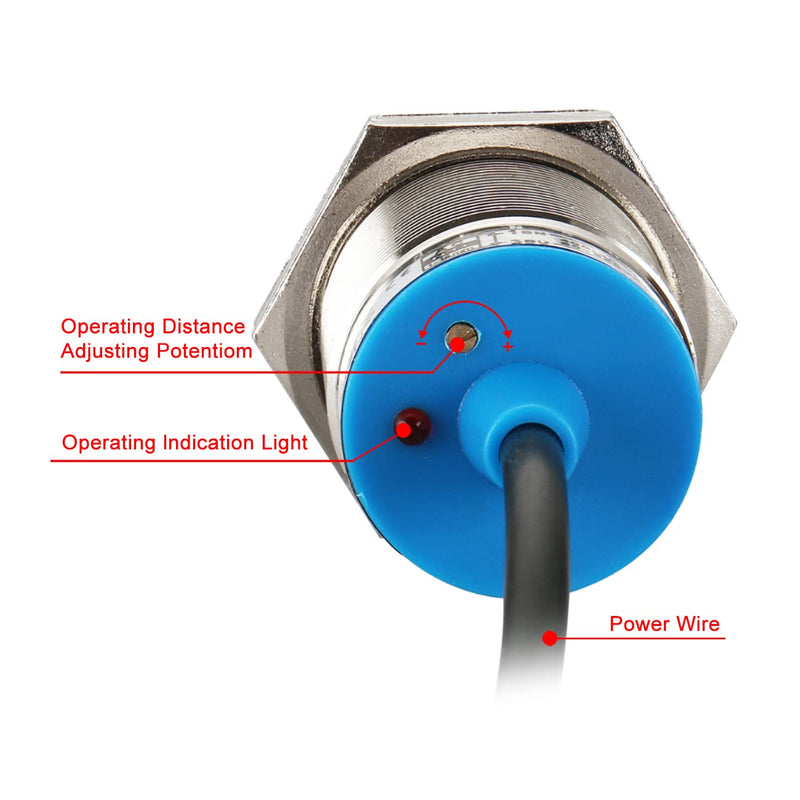 Heschen Capacitive Proximity Switch Sensor Switch LJC30A3-HJ/EZ Detector 1-15mm 90-250VAC 400mA Normally Open (No) 2 Wire