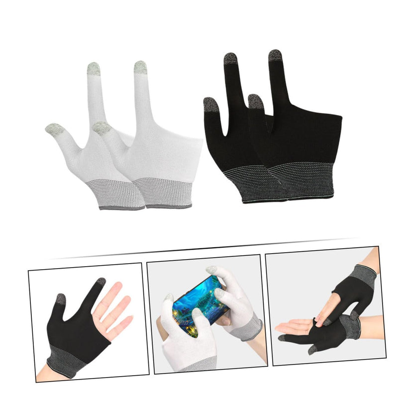 BESPORTBLE 2 Pairs Game Gloves Finger Gloves for Gaming Finger Gloves for Game Finger Sleeve Gamer Glove Touchscreen Gaming Gloves Mobile Gaming Gloves Breathable Thumb Sleeve Nylon
