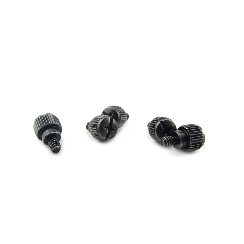 Honbay 50PCS 6#-32x5 M3.5 PC Computer Case Thumbscrews Thumb Screws Black zinc (50)