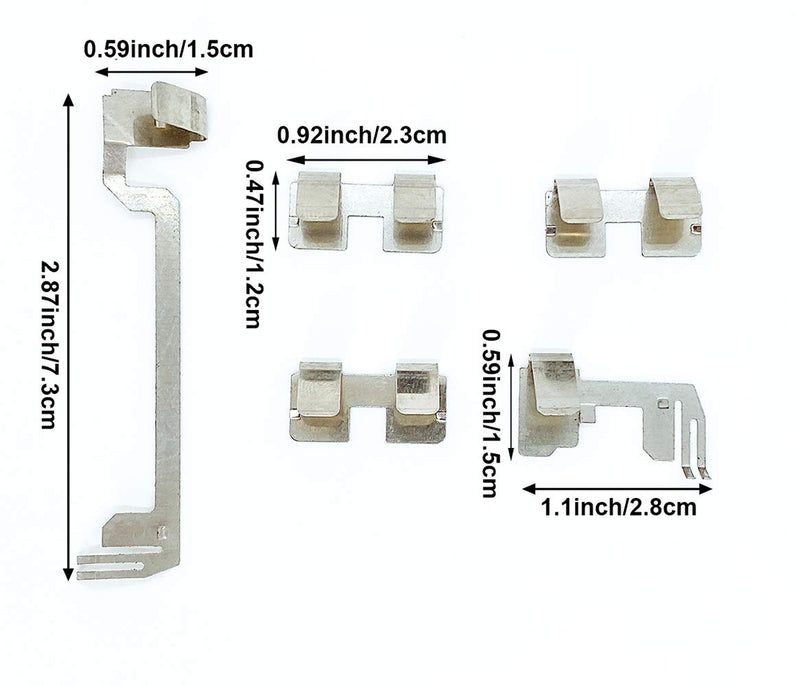 Battery Compartment Contact Piece for FLUKE Multimeters Part | Compatible with Fluke 187, 189, 725, 726, 789, 87/89 4-Generation, Battery Spring Contact Plate, Battery Holder Fixing Clip