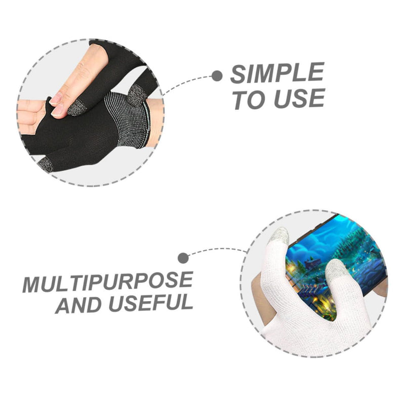 Toddmomy 2 Pairs Game Gloves Mobile Gaming Finger Sleeves Gaming Glove Gamer Gloves Touch Finger Gloves for Gaming Finger Gloves for Game Gaming Sleeve Thumb Sleeve Nylon Touch Screen