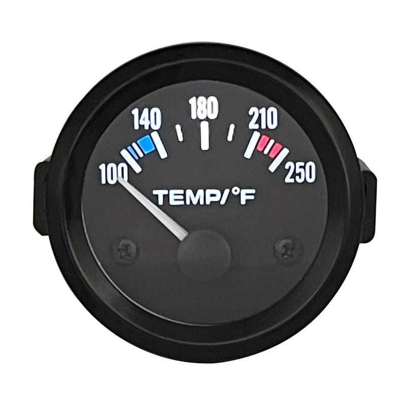 2" Water Temperature Gauge 52mm 12V Water Temp Meter 100-250 Fahrenheit White LED Light Display with Temperature Sensor