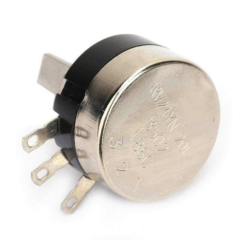 Potentiometer 5k, B502 B5k, 2W power Easy installation Lightweight for normal resistance tolerance of ±5 (%)