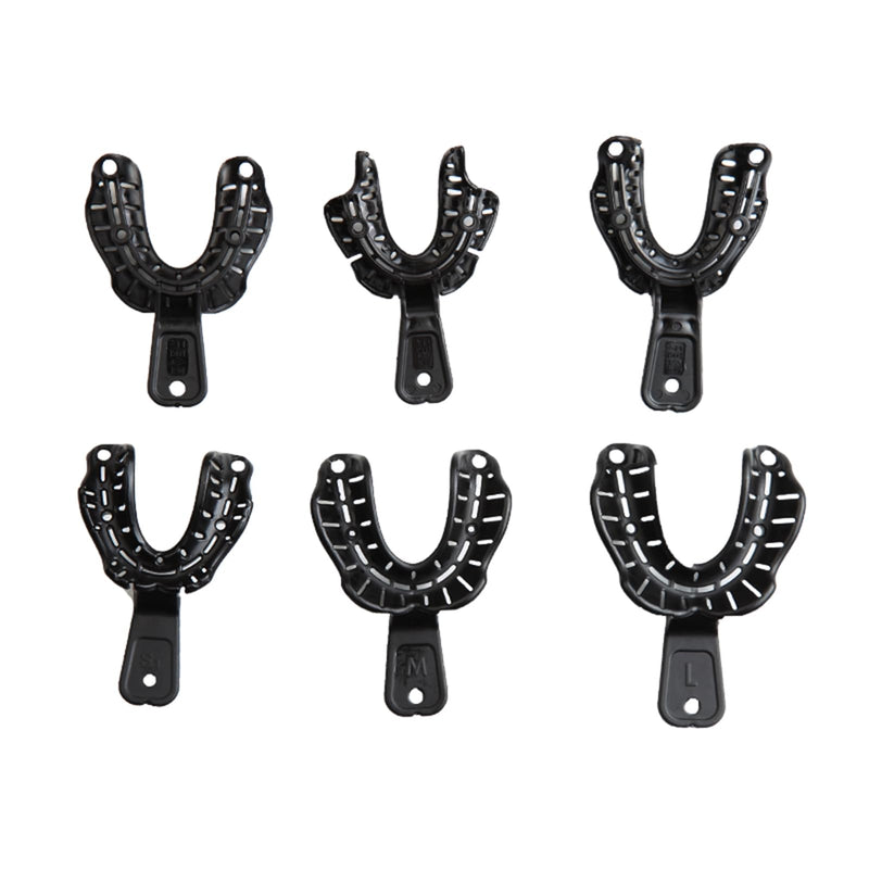 Dental Impression Tray, Plastic Perforated Dental Trays | Pack of 12 Heated Perforated Plastic Teeth Imprint Trays for Whitening Rails, Adults & Children