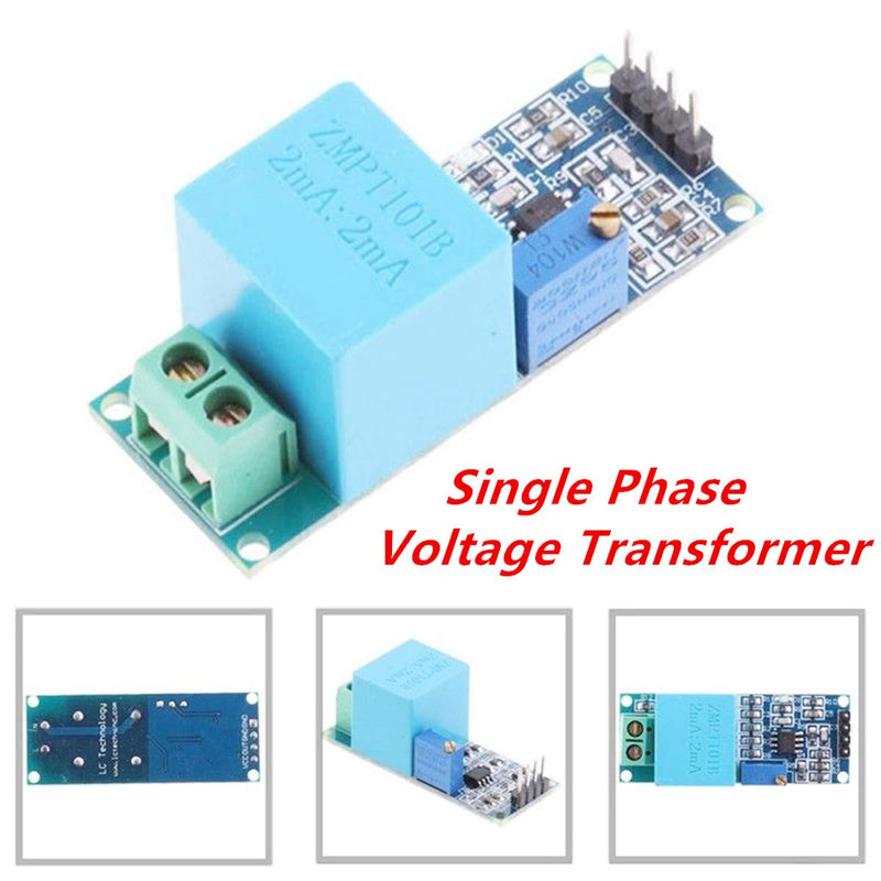 Youmile 4pcs ZMPT101B Active Single Phase Voltage Transformer Module Voltage converter module, 5-30V single phase AC sensor board with active output, supply voltage with Dupont line