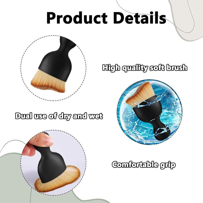 4 Pack Car Interior Cleaning Soft Brushes， Car Interior Beauty Brush，Car Interior Dusting Brush，Suitable for Cleaning Car Interior or Exterior，Air Conditioning Vents， Leather，Computers