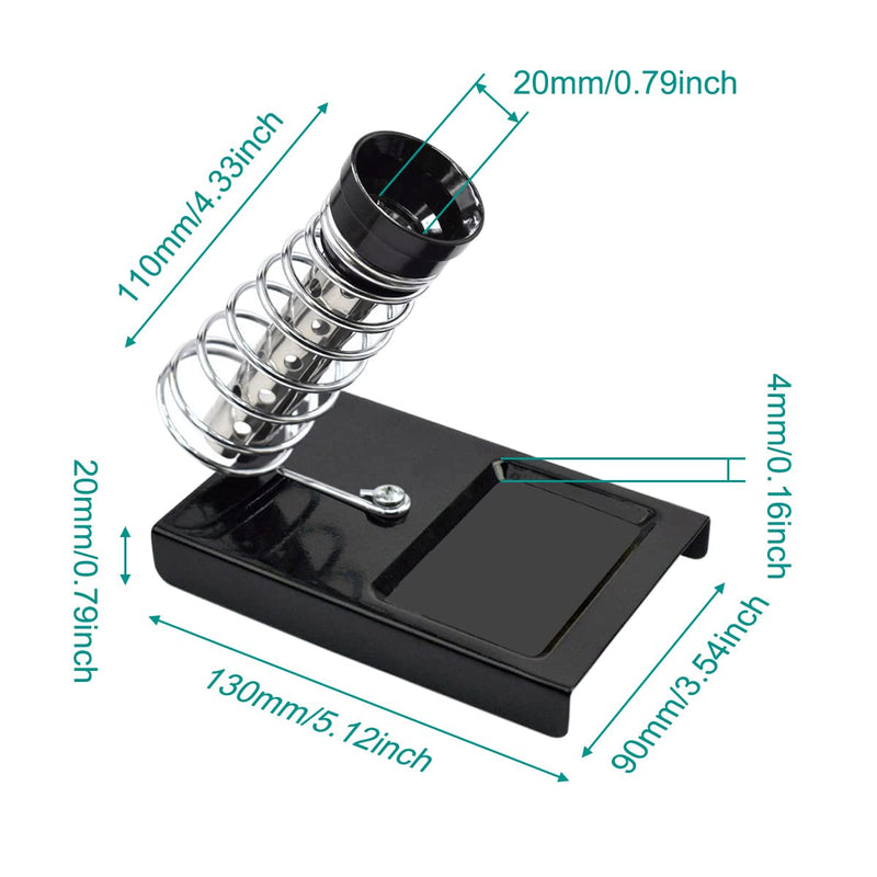 Xiatiaosann soldering iron stand soldering iron holder soldering iron base with 10 pieces cleaning sponge and 1 piece brass ball for cleaning the soldering iron tip