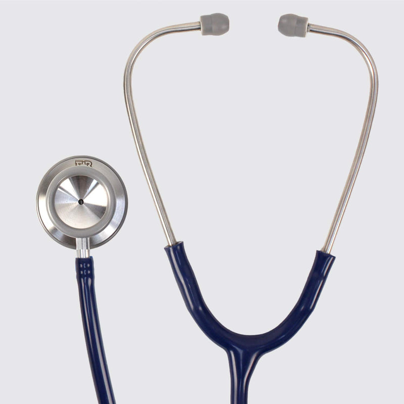 Ever Ready First Aid Pro Classic Dual Head Stethoscope for Paramedics and Nurses, 4 Ear Tips, Replacement Diaphragm - Navy Blue