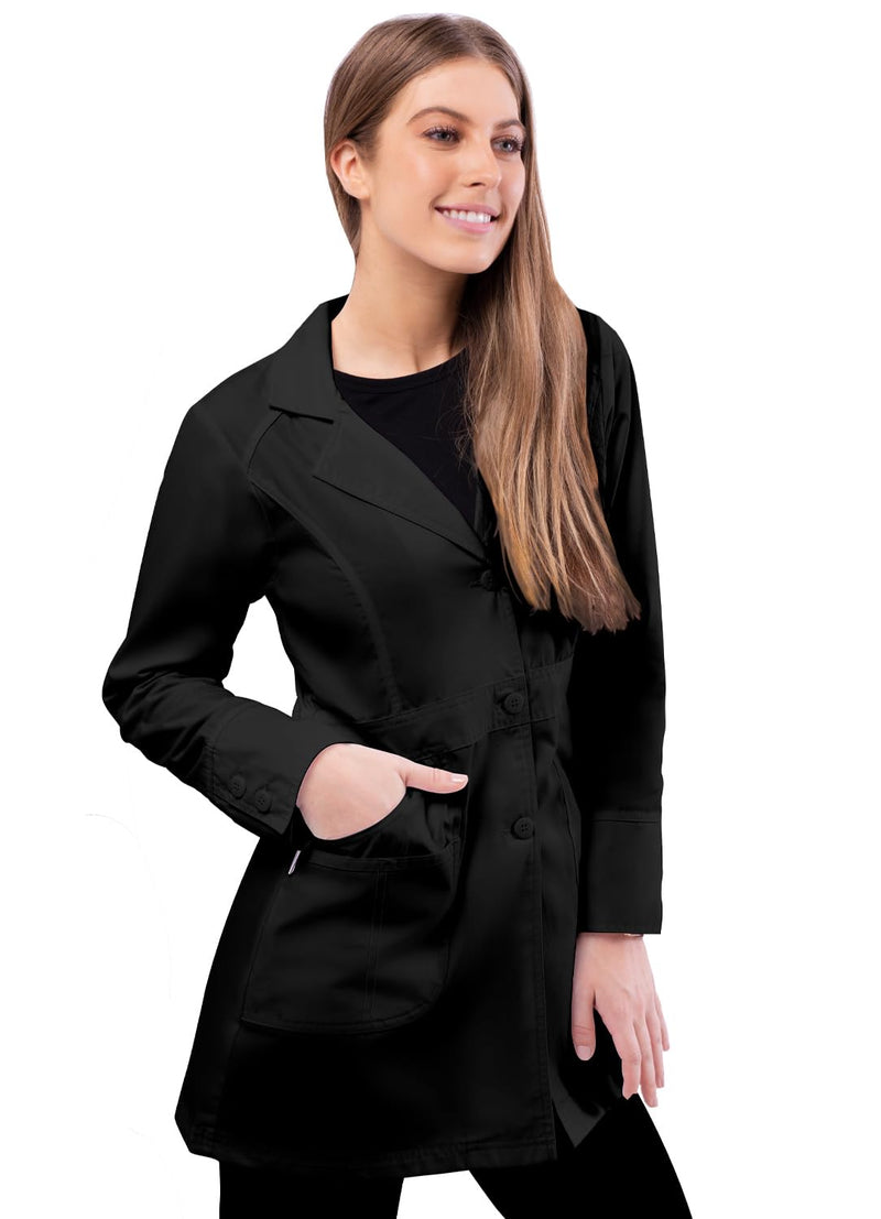 Adar Universal Lab Coats for Women - Perfection 32" Lab Coat Small Black