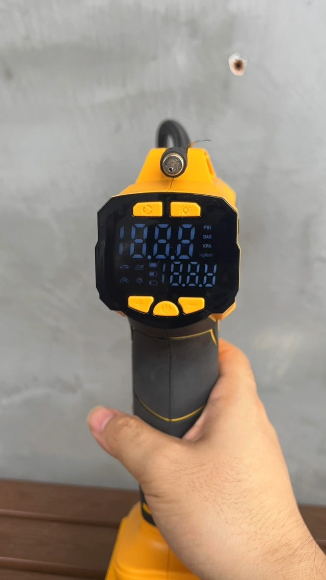 Ecarke 150 PSI Cordless Tyre Inflator Compatible with Dewalt 20V Battery Yellow