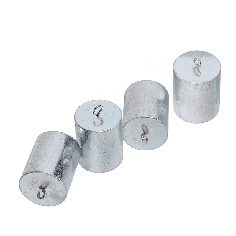 4 Pieces Calibration Weights, 200G Scale, Calibration Weight Set with Hanger, 4 Pieces 50G Calibration Weights Made of Chrome Plated Steel with Hook and Storage Box for Digital Scales