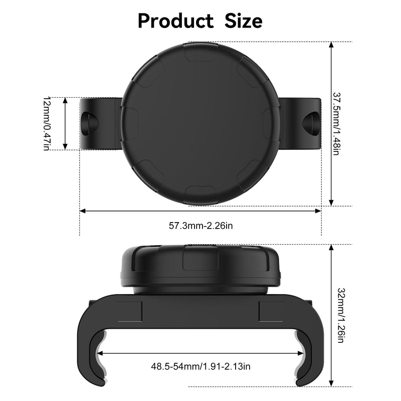 DLENP AirTag Bike Mount, Bike Hidden Mount for Airtag Under The Seat, Bicycle GPS Tracker Holder, Anti-Theft AirTag Case, Waterproof Bicycle Saddle Holder for Most Bikes with Seat Rails