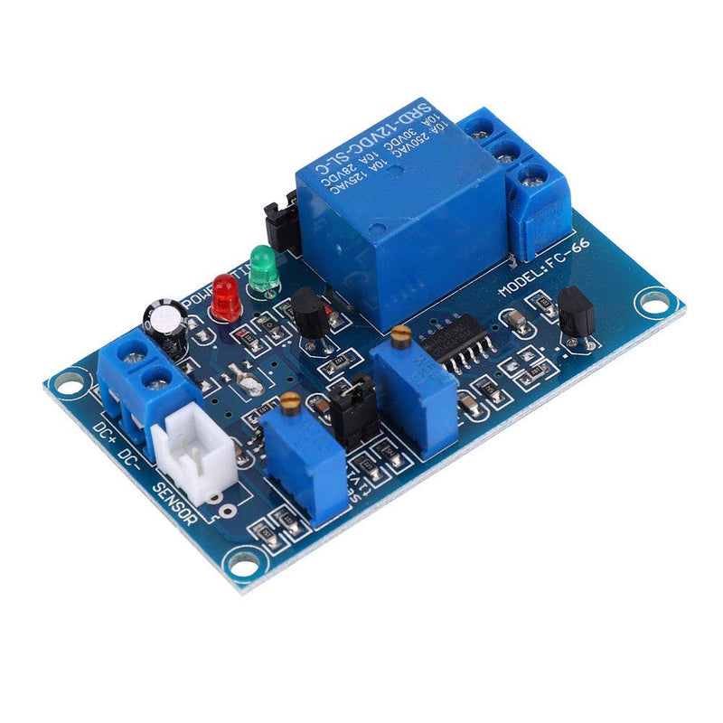 Light Sensor Relay Module, Brightness Controlled Twilight Switch with Adjustable Delay, Photoresistor Diode Protection, DC 12 V for Automatic Light Control Outdoor DC 12V