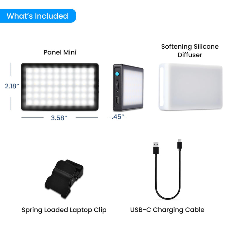Lume Cube Video Conference Lighting Kit | Live Streaming, Video Conferencing, Remote Working | Lighting Accessory for Laptop, Adjustable Brightness and Color Temperature, Computer Mount Included Pack of 1 Light with Laptop Clip