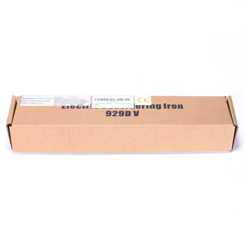 YIHUA 929D-V Electric Vacuum Desoldering Iron Soldering Iron Sucker Desoldering Pump with Shorter Charging Handle and Desoldering Nozzles 1.0mm 1.2mm for Through Hole Soldering (EU PLUG)