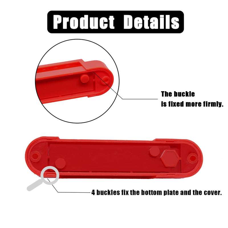 12V Bus Bar 150A Power Distribution Block Busbar 1/4"(M6) Studs 12 x #8(M4) Screw Terminals with Cover Block Distribution Box for Marine, Automotive, and Solar Wiring