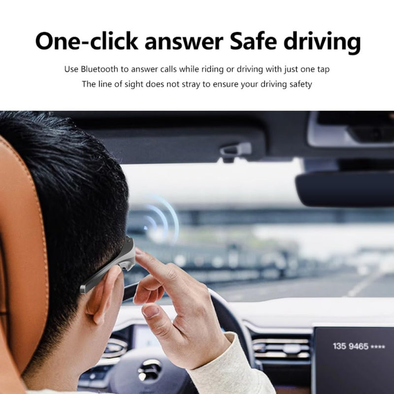 Smart Sunglasses UV Protection, Bluetooth Sunglasses for Men Smart Glasses for Women, Hands-Free Calling Gray