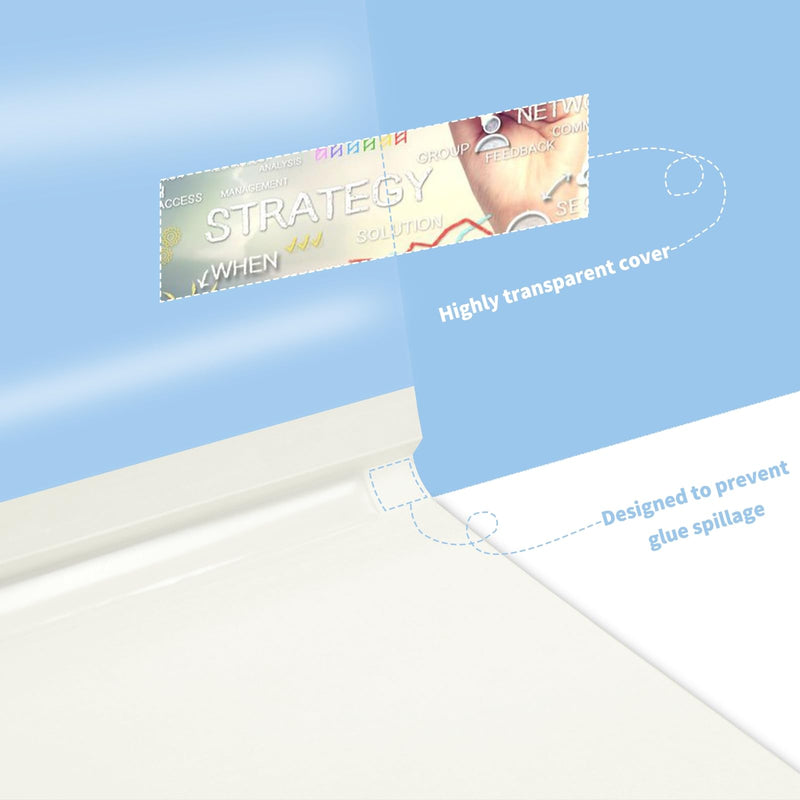 RAYSON TBC4-25-W Thermal Binding Covers, 3/16", PVC Transparent Front Cover and Glossy White Back Cover, Holds 38 Sheets, 25 Pack 3/16"