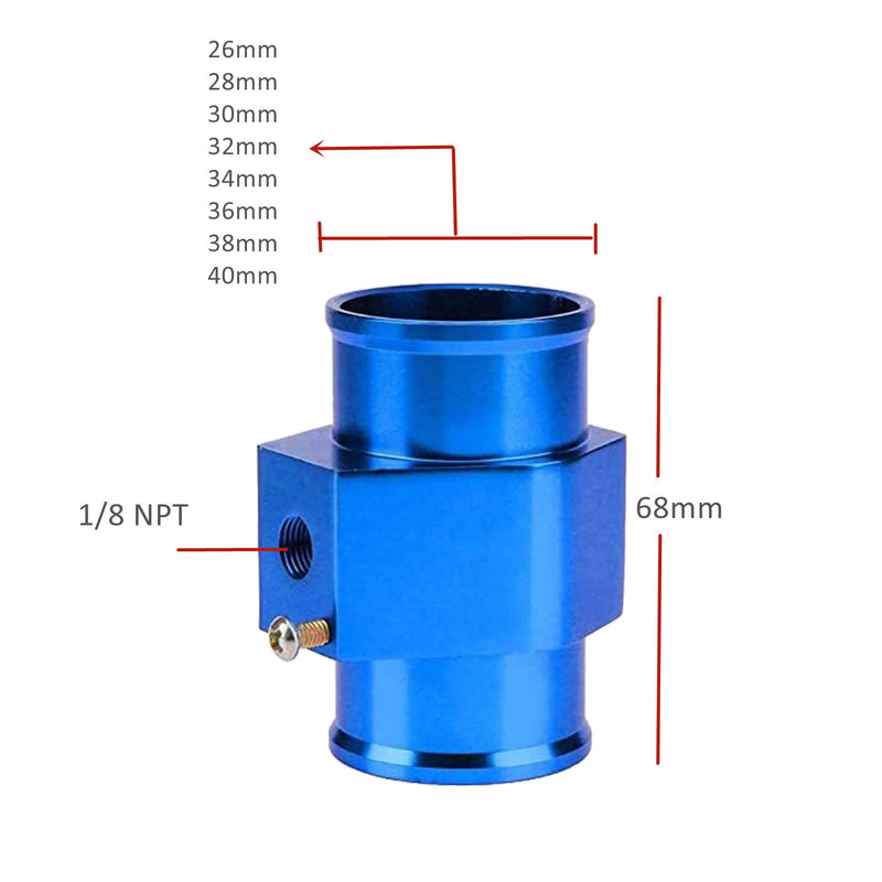 Water Temperature Gauge Adapter,Water Temp Meter Gauge Radiator Sensor Adaptor Clamps (40mm) 40mm