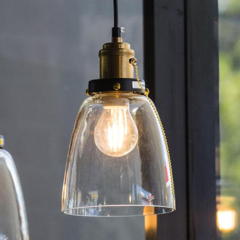 GAOUTO Pack of 4 Vintage E27 Lamp Holder, Lamp Holder with Pull Chain Switch, Base Aluminum, Lamp Holder for Light Bulb, Wall, Ceiling Light, Table Edison Pendant Light, Hanging Lamp, DIY Accessories