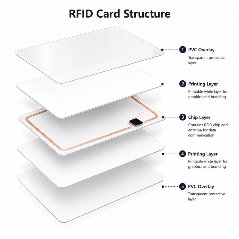 FONGWAH FM1108 RFID IC Cards Fully Compatible with Classic 1K M1 S50 Cards 13.56MHz Conforms to ISO14443A Standard (50)