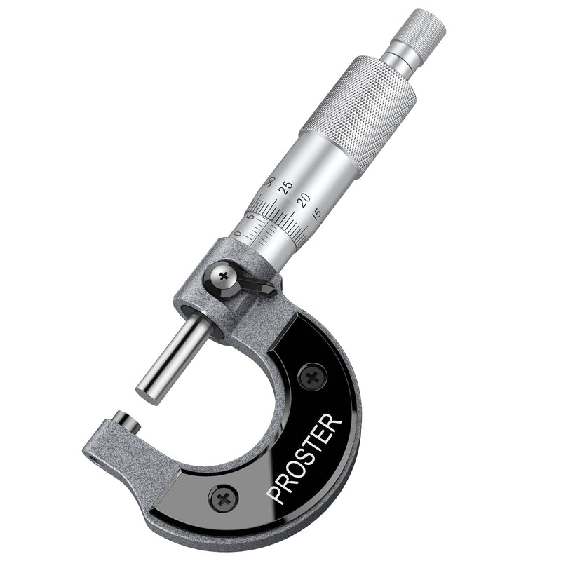 Proster outside micrometer 0-25 mm range micrometer 0.01 mm resolution micrometer micrometer screw metric external brake caliper