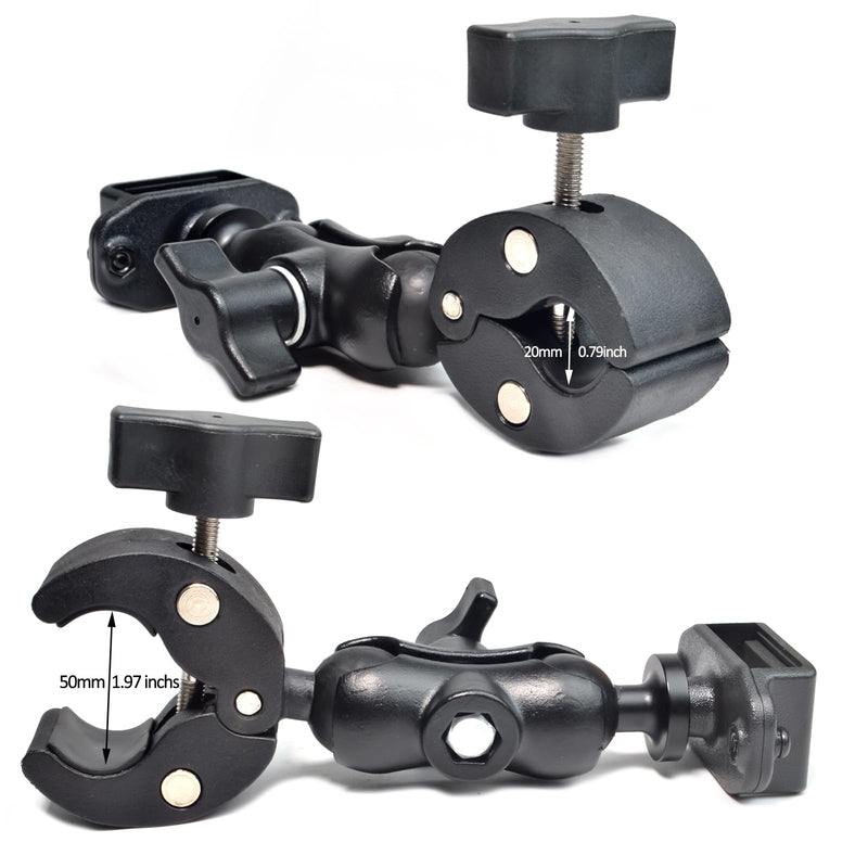 HYS Motorcycle Ham Radio HT's Mount, Bike Walkie Talkie Mount [Secure Protection], Bicycle Mount Holder for Mountain Bike/ATV/Scooter Handlebar, for Midland Motorola Cobra Icom HT’S with Belt Clip