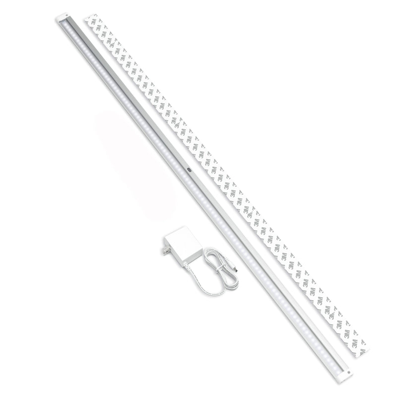 EShine Hand Wave Activated Under Cabinet LED Lighting Kit, Dimmable, 1-Pack 40 in - Touchless Dimming Control, White Under Counter Lights for Kitchen, Garage, Office, Desk - Cool White (6000K) Cool White (6000K) 40 inch