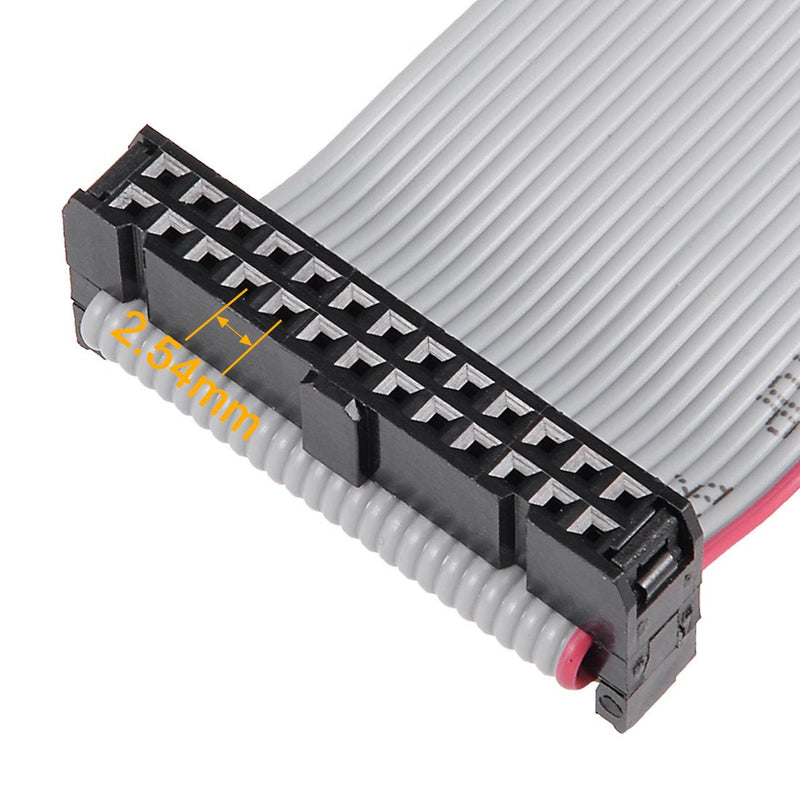 uxcell IDC 26 Pins Connector Flat Ribbon Cable Female Connector Length 30cm 2.54mm Pitch,5pcs