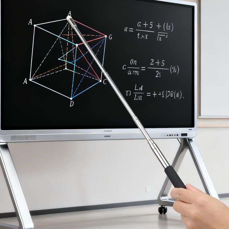 Pointers for Classroom, Stainless Steel Teacher Pointer Stick, 39.4 Inch Extendable Pointer for Teachers, Guides, Couch, Conference Training, Speech, Conference Sand Table, Sales Staff, Commander
