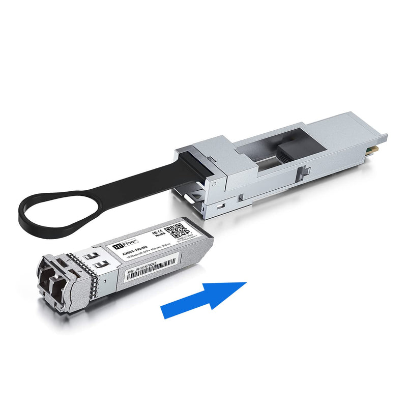 H!Fiber QSA Adapter, 40G QSFP to 10G SFP+ Converter Module for Cisco CVR-QSFP-SFP10G and More Devices, All-Metal housing QSFP+ to SFP+ for Cisco
