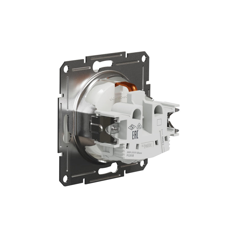 Schneider Electric Asfora EPH2970121D SCHUKO socket 16A, protective contact socket, screw terminals, flush-mounted socket, white standard single
