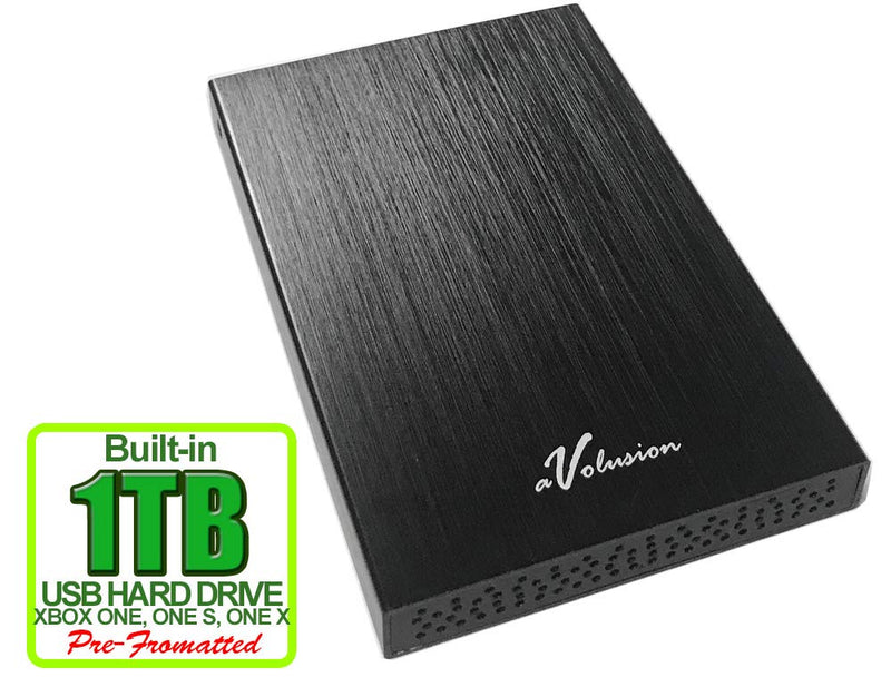 Avolusion HD250U3 1TB USB 3.0 Portable External Gaming Hard Drive (Xbox One Pre-Formatted) - Black