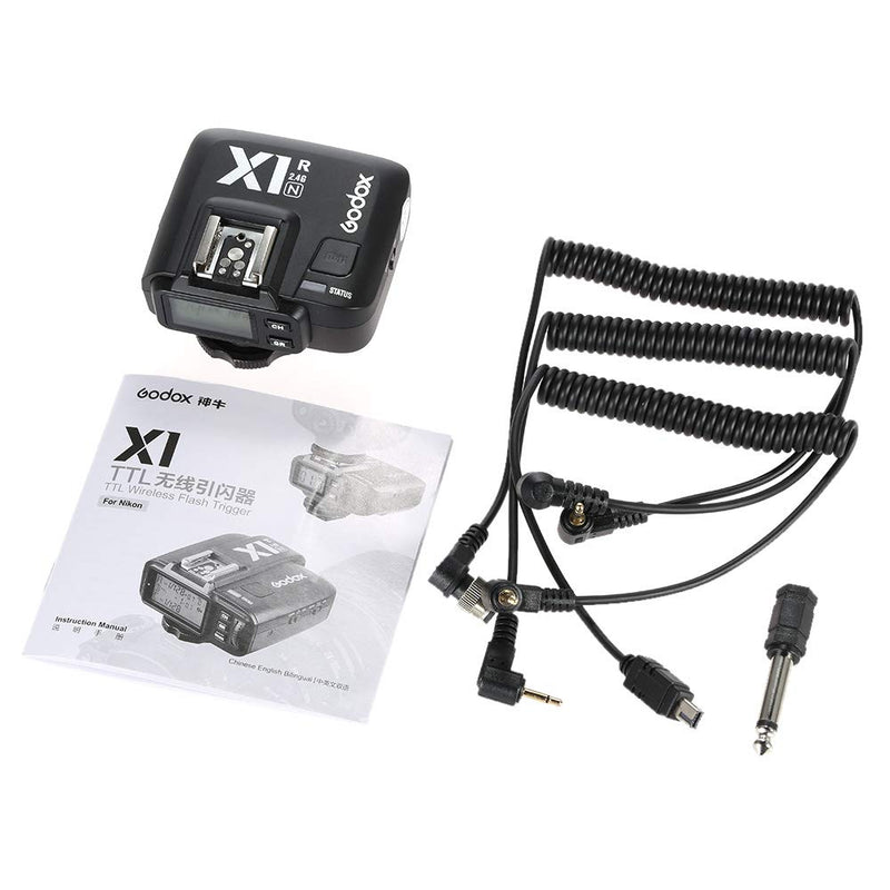 Godox X1R-N 2.4G Wireless Receiver Flash Trigger Single Receiver for Nikon DSLR Camera (X1R-N Receiver)