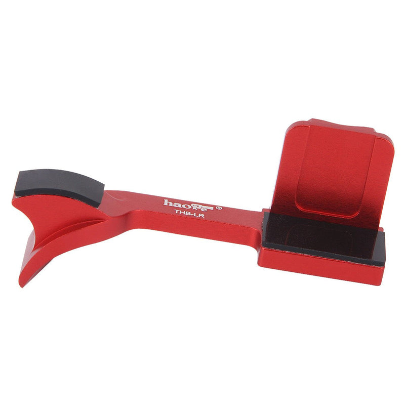 Haoge THB-LR Metal Hot Shoe Thumb Up Rest Thumbs Up Hand Grip for Leica Q Q-P QP Typ116 Typ 116 Camera Red