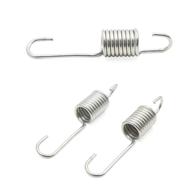 uxcell 4pcs 6cm 8cm Length Silver Tone Metal Motorcycle Brake Pedal Return Spring for CG125